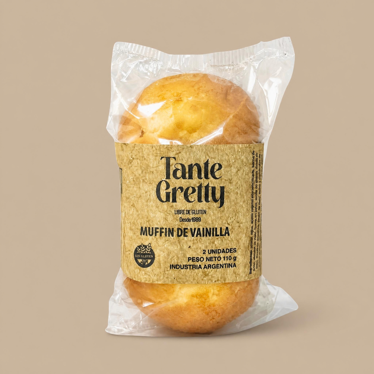 MUFFIN DE VAINILLA x2 UNIDADES